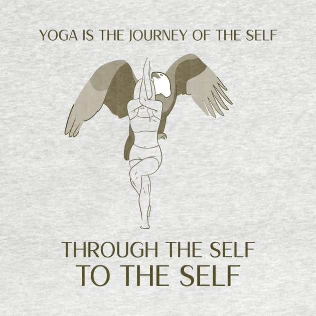 Yoga is the Journey of the Self Yoga by FunTeeGraphics